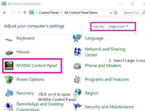 nvidia control panel missing