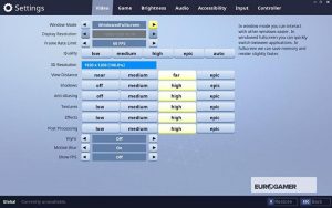 best settings for fortnite