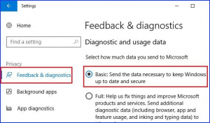 Disable Telemetry and Data Collection