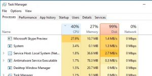 system high disk usage