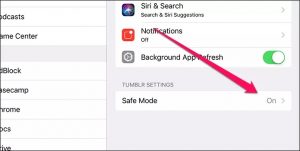 Dis­able Tum­blr Safe Mode