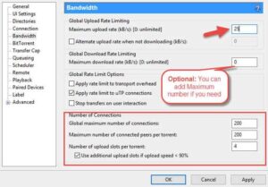 best utorrent settings