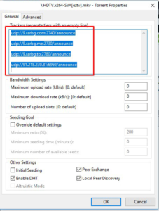 trackers for torrenting