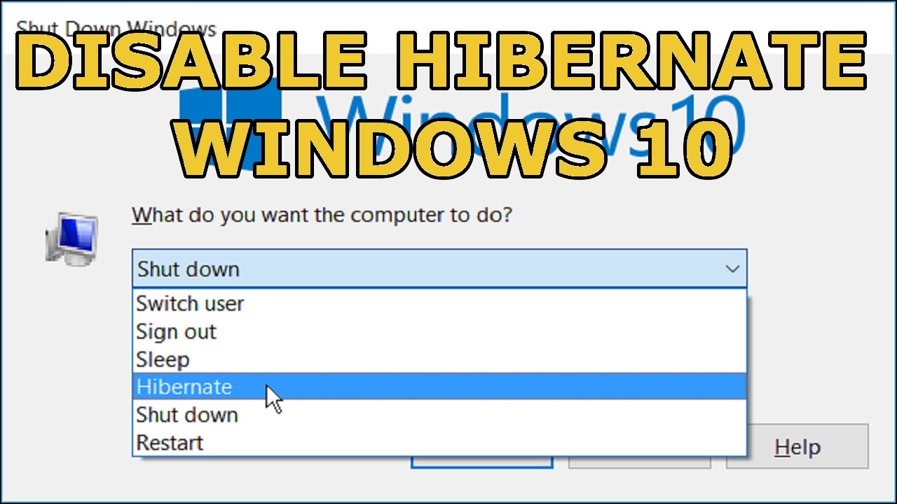 disable hibernation windows 10