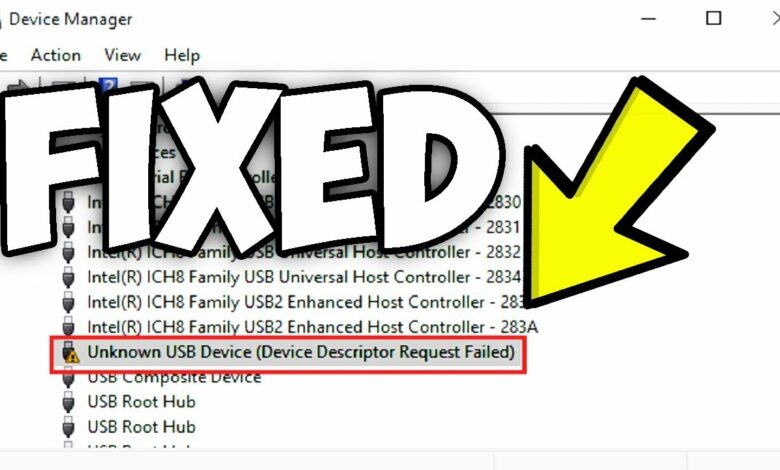 unknown usb device set address failed