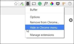 hidden extensions chrome