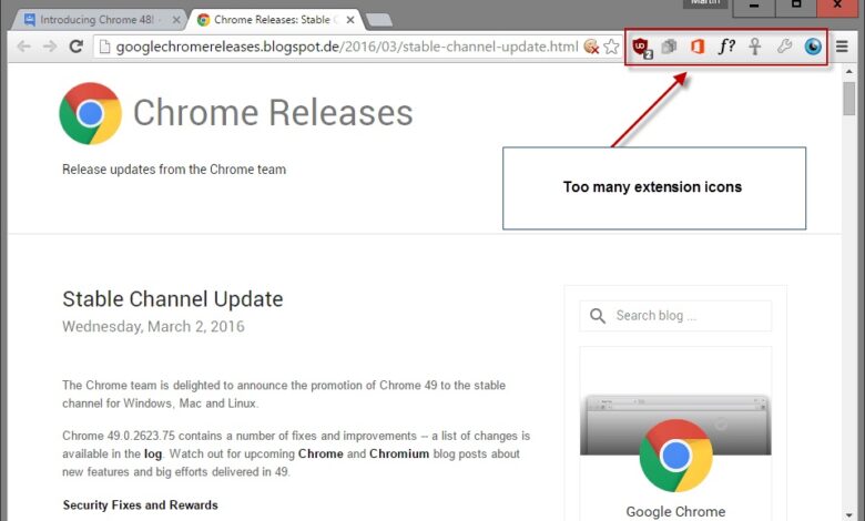 hidden extensions chrome