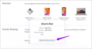 remove device from apple id