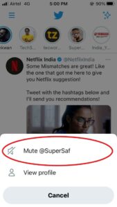 how to mute on twitter