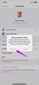 remove device from apple id