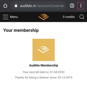 how to cancel audible