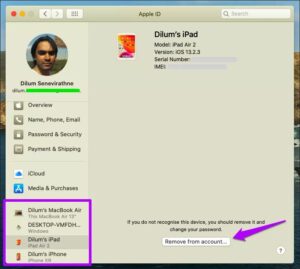 remove device from apple id