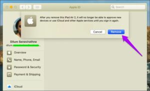 remove device from apple id