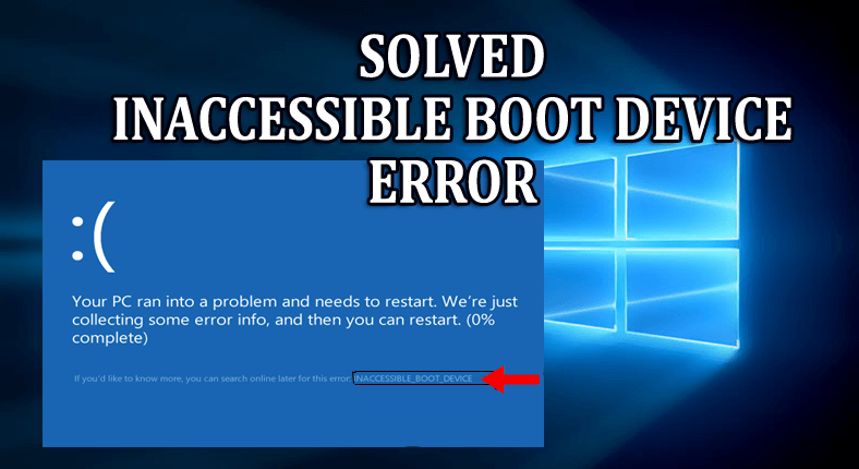 inaccessible boot device