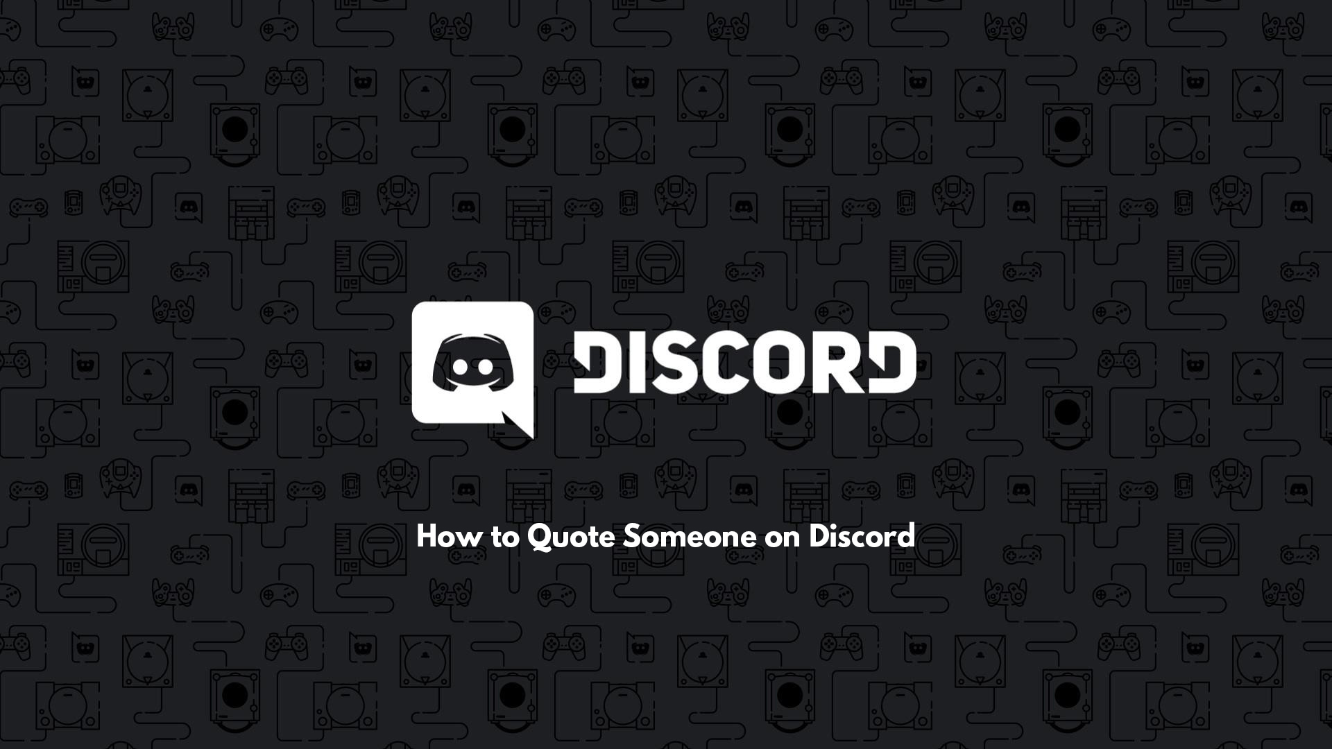 how to quote someone on discord