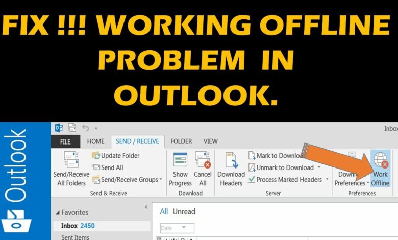 fix outlook disconnected problem