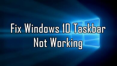 windows 10 taskbar not working fixes