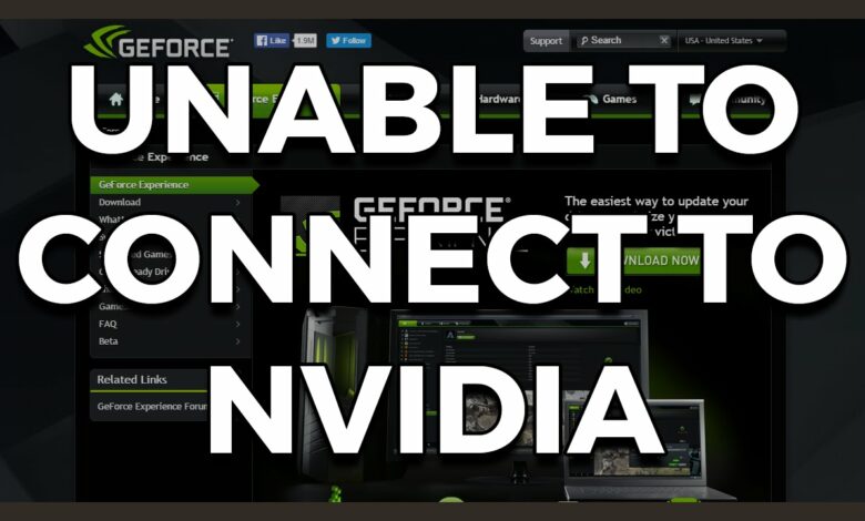 unable to connect to nvidia