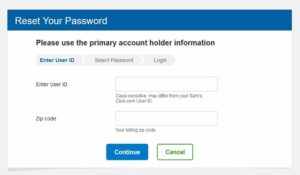 sam's club credit card login