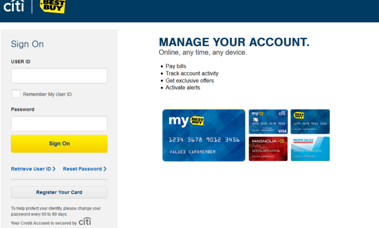 best buy citicard login