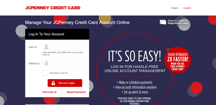 jcpcreditcard login