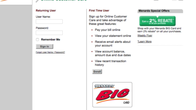 menards big card login