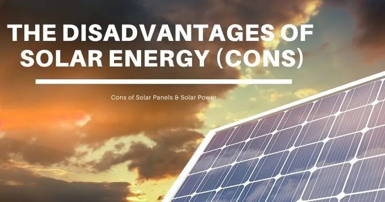 disadvantages of solar energy