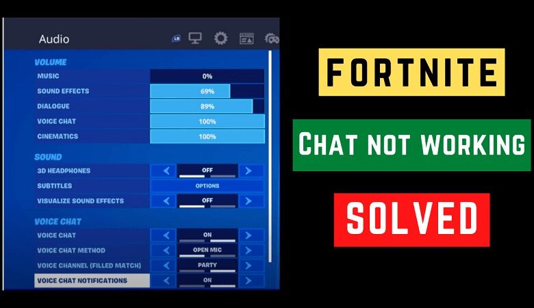Fortnite voice chat not working 2021