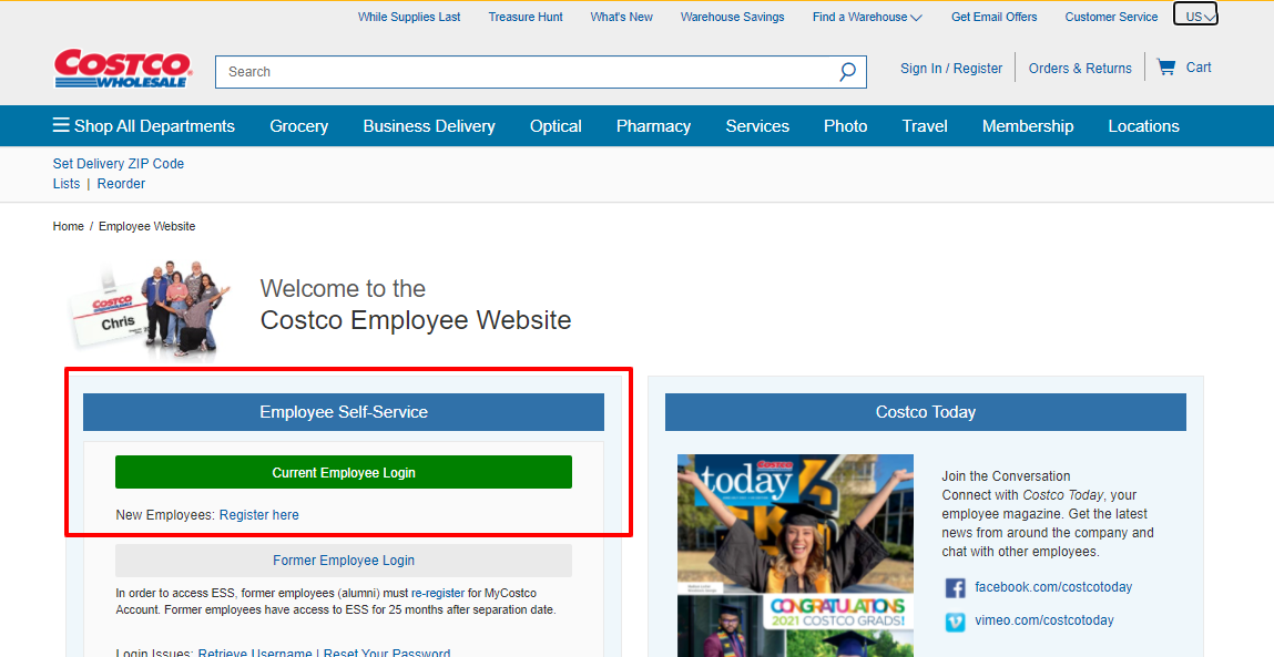 Costco employee login