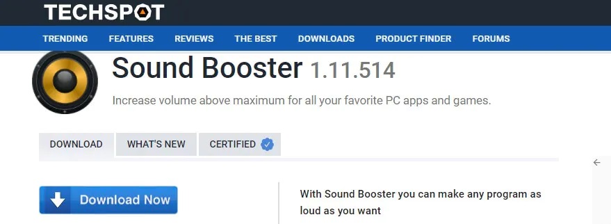 Techspot Sound Booster