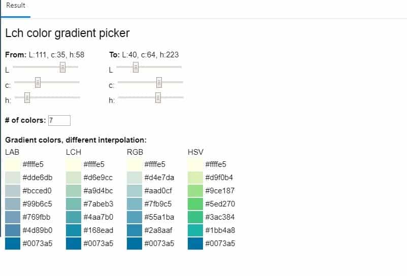 LCH Color Gradient Picker