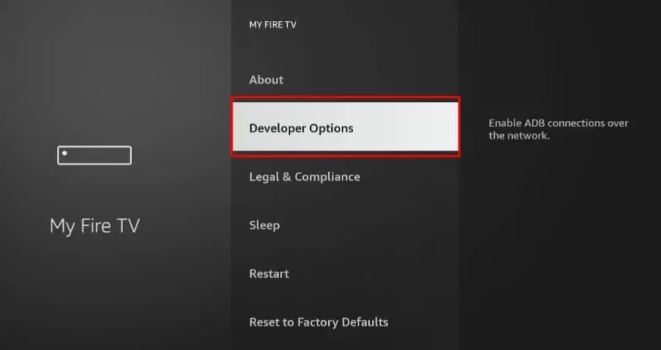 Click on the Developer Options and select Install Unknown Apps