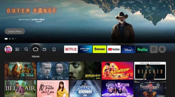 Power on your Firestick device and move to the Home page